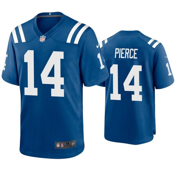 Men's Indianapolis Colts #14 Alec Pierce Blue Stitched Football Jersey Men's Indianapolis Colts #14 Alec Pierce Blue Stitched Football Jersey